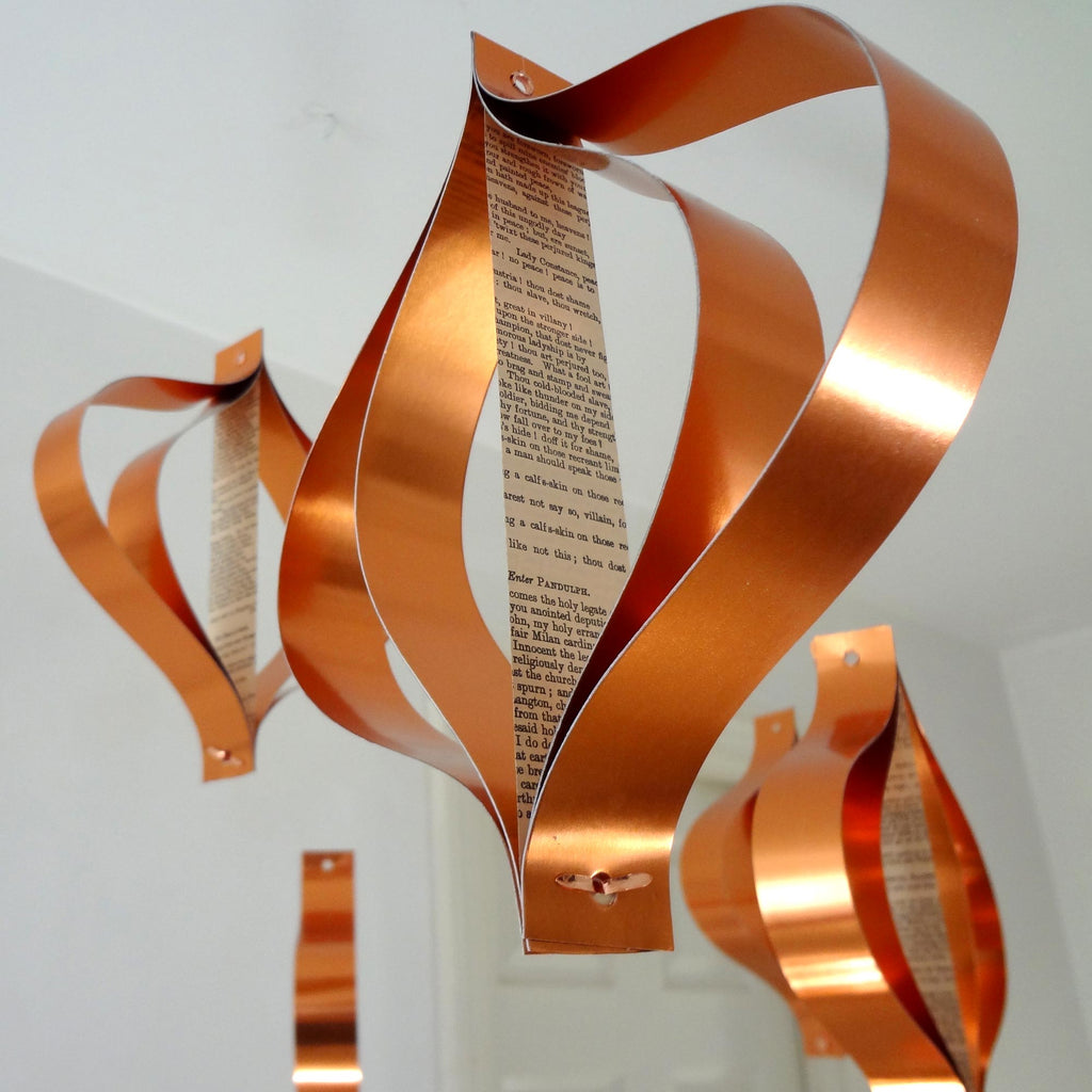 Copper Metallic Hanging Decorations, Eames-Style Mid Century Decor