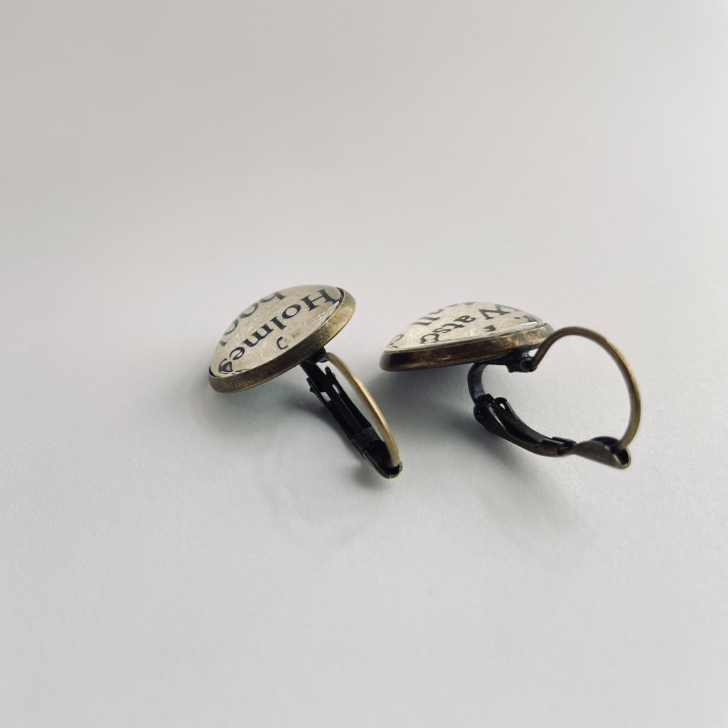 Sherlock Holmes Earrings, Literary Book Lover Detective Gift