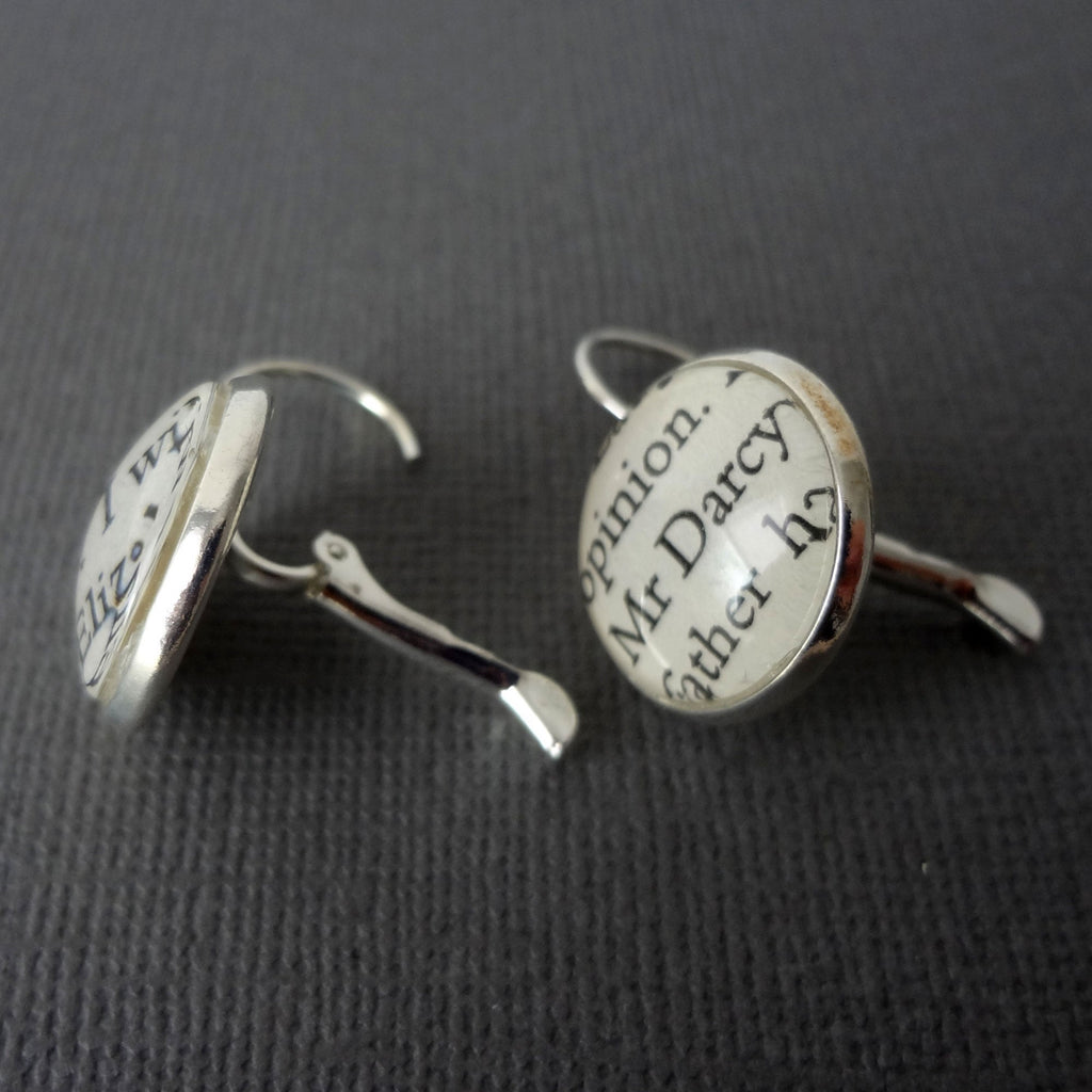 silver plated leveer back elizabeth and darcy earrings open