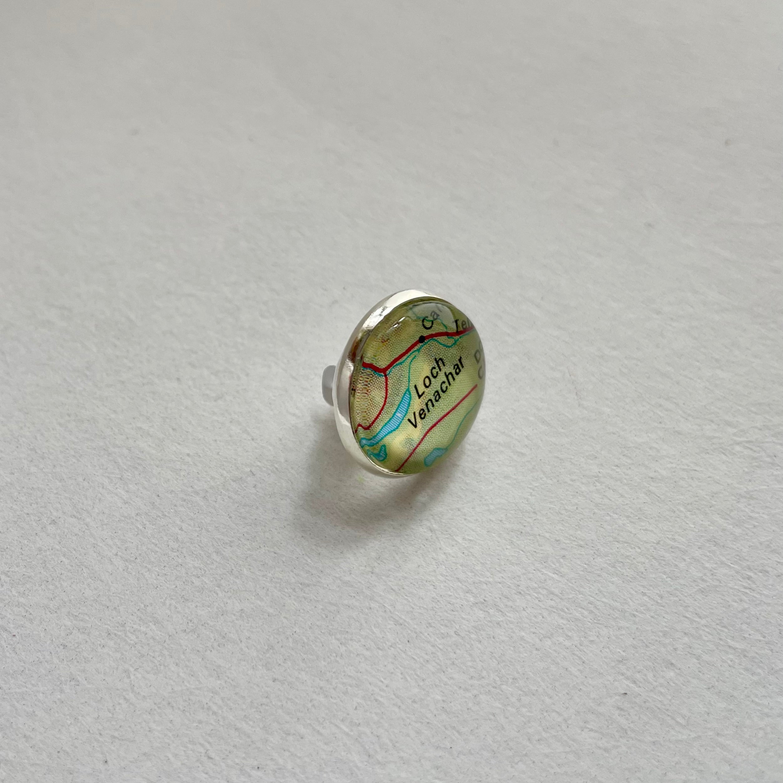 Custom Map Tie Pin or Brooch