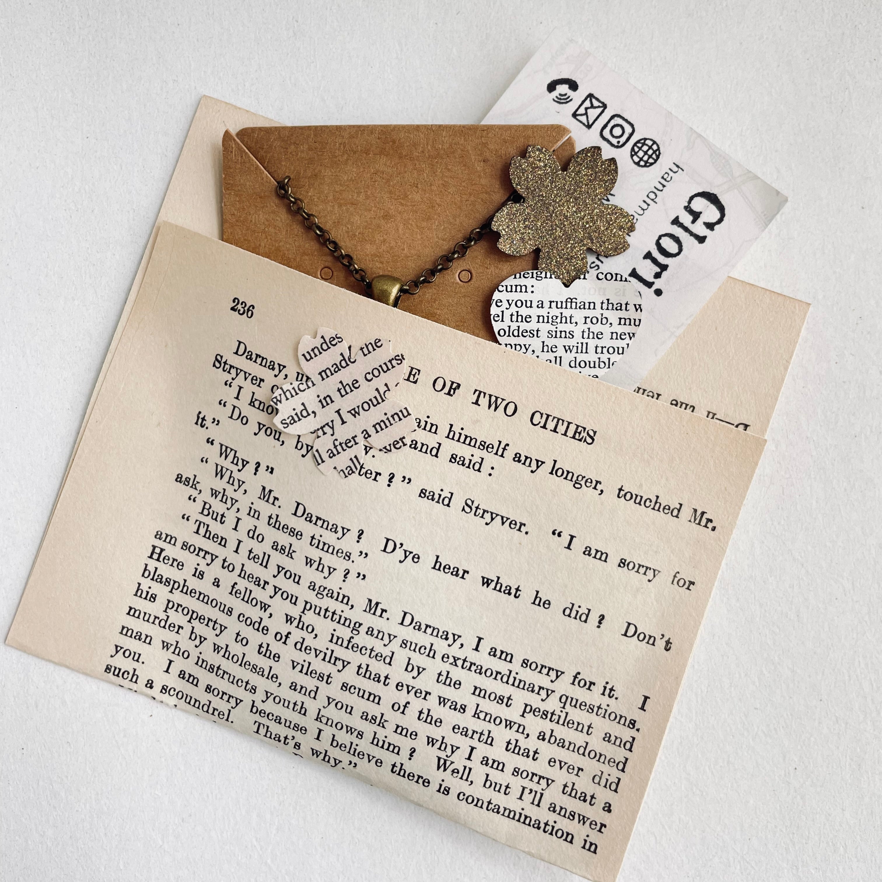 Bronze Pendant with Roman Nymph Vintage Book Illustration