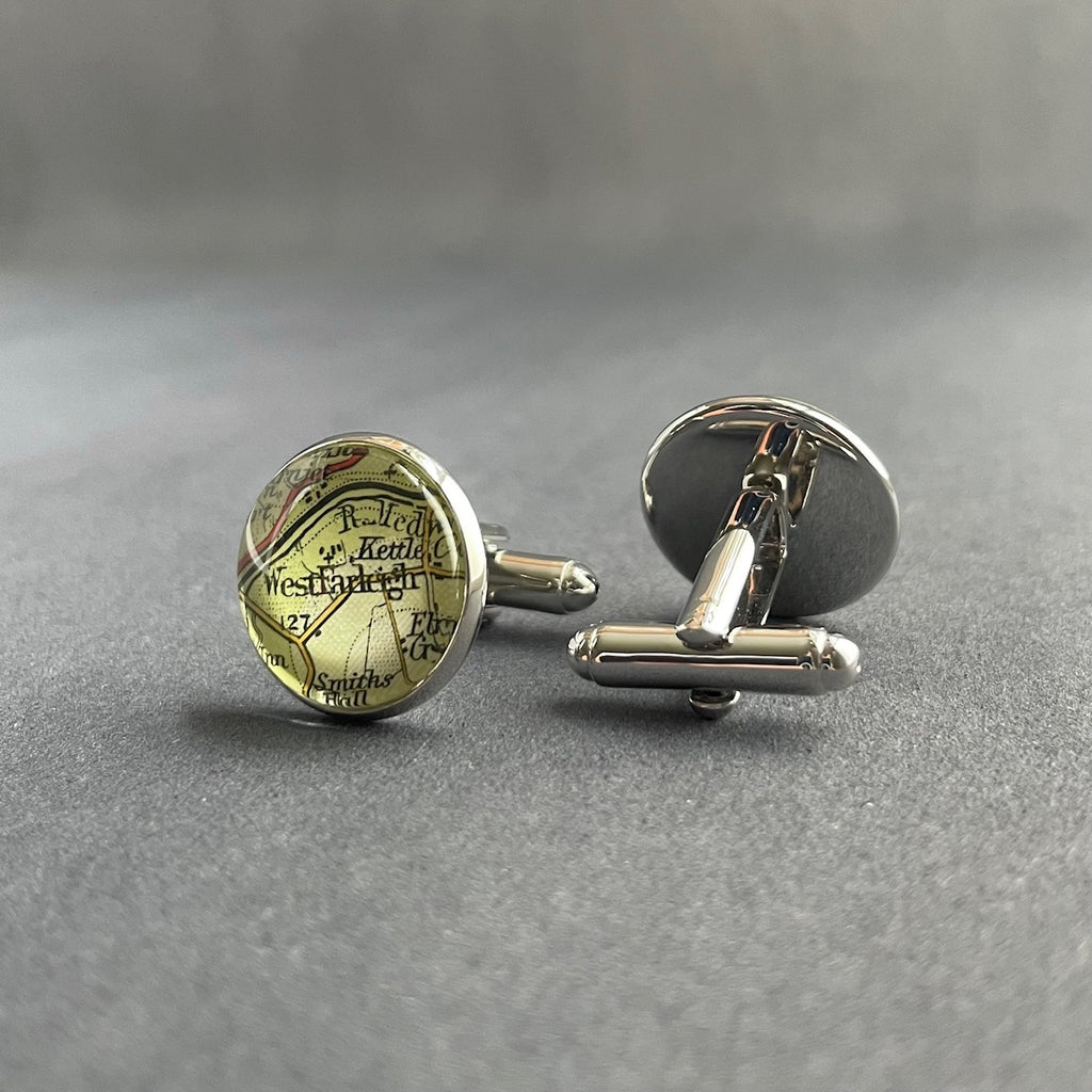 Custom Map Cuff Links for Him or Her
