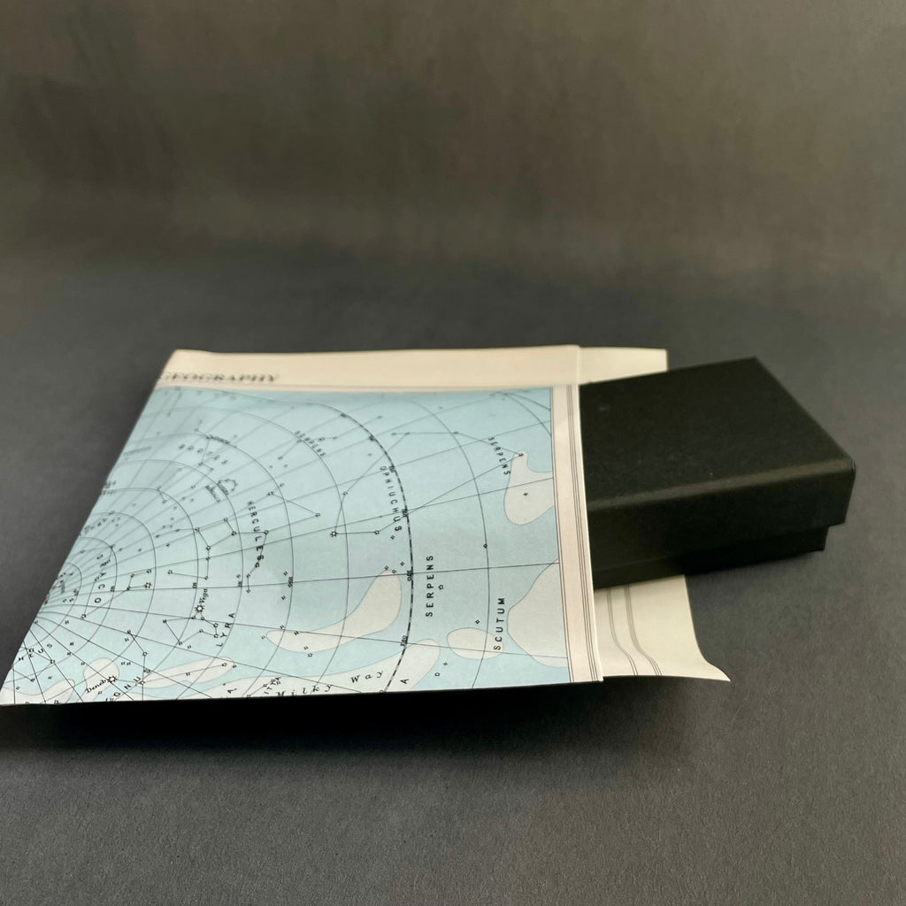 cufflinks box in handmade envelope