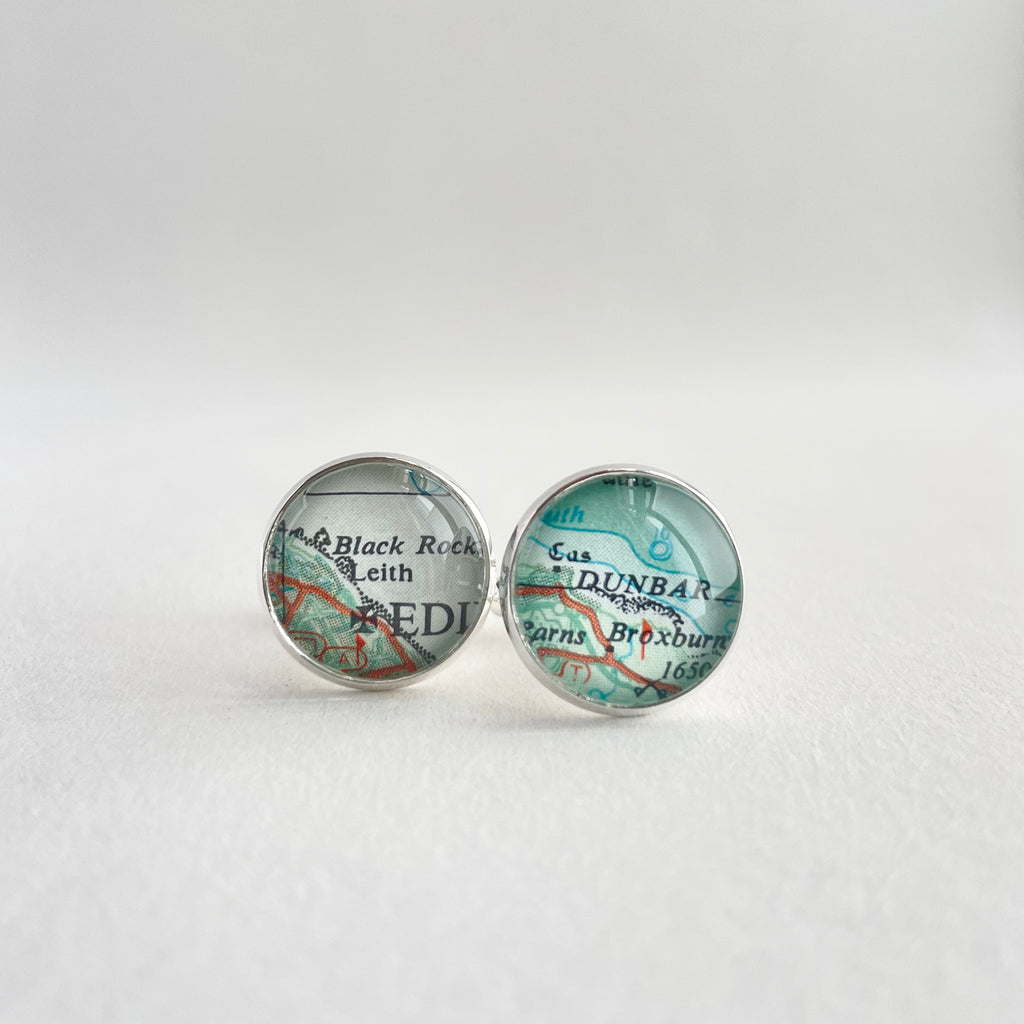 Custom Map Cufflinks, Personalised Jewellery Gift for Him