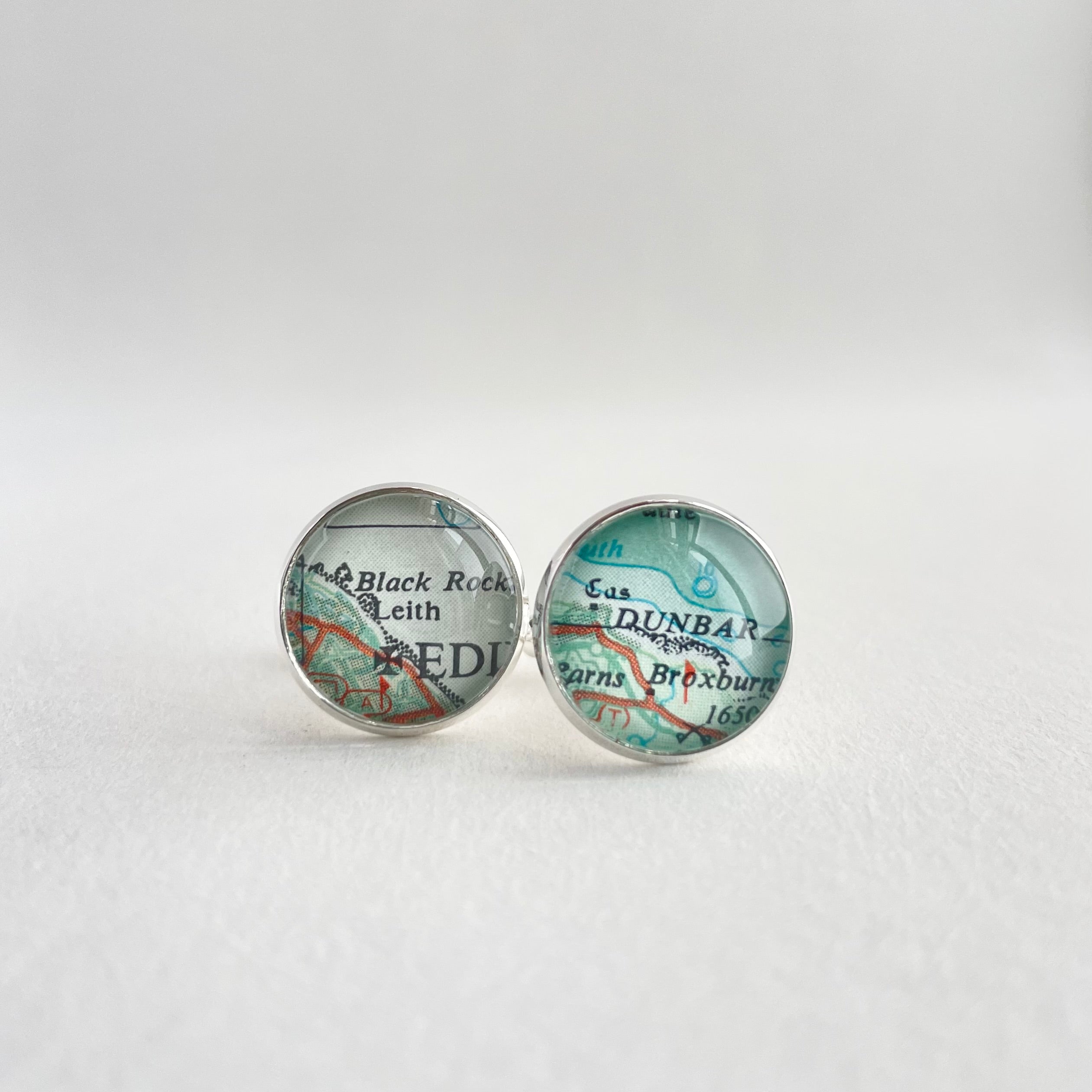 Custom Map Cufflinks, Personalised Jewellery Gift for Him