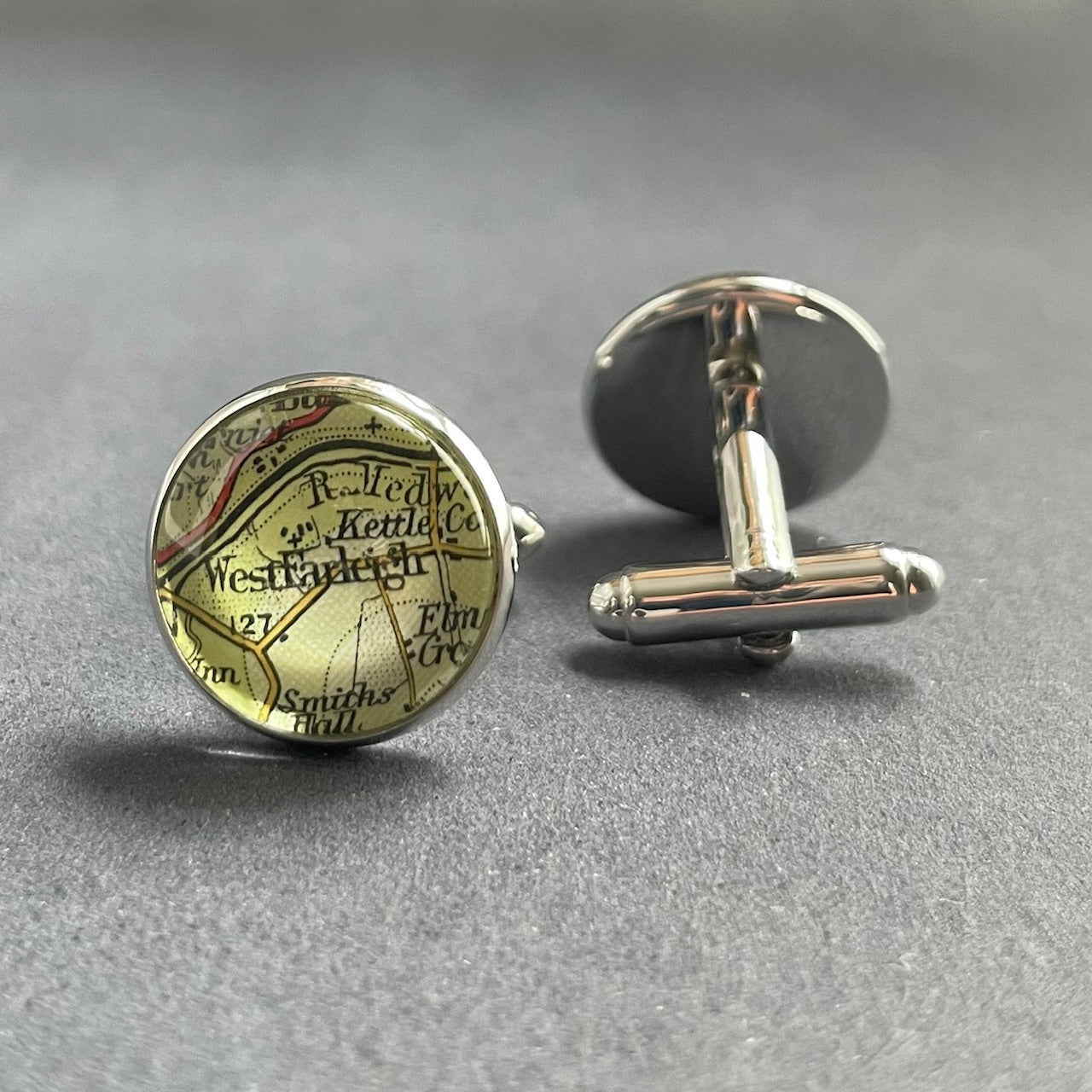 Custom Map Cuff Links for Him or Her