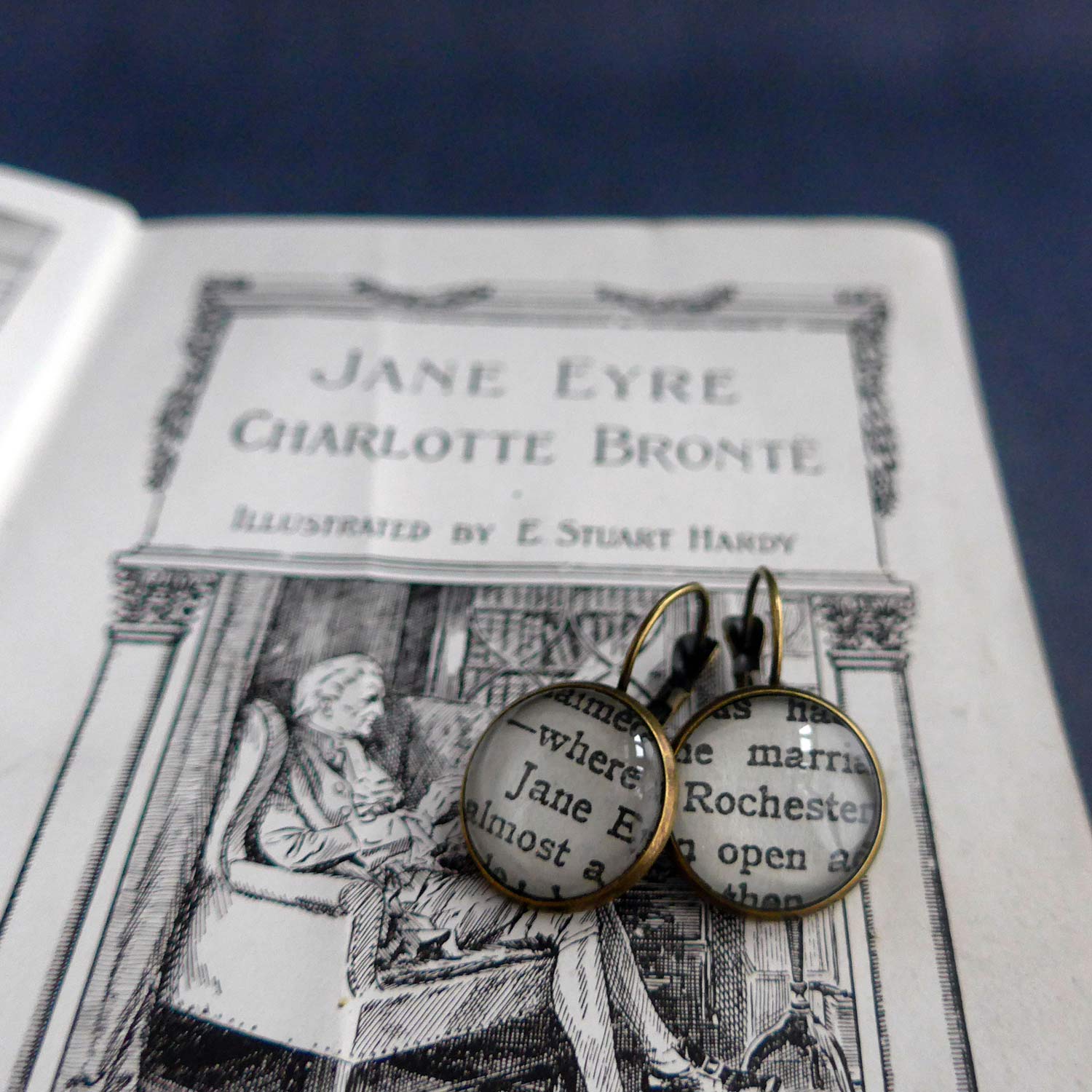 Jane Eyre Book Page Earrings
