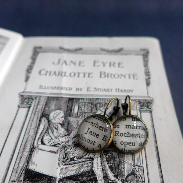Jane Eyre Novel Earrings