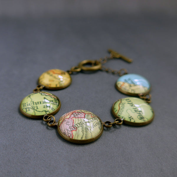 Personalised Map Bracelet
