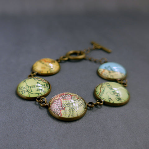 Personalised Map Bracelet