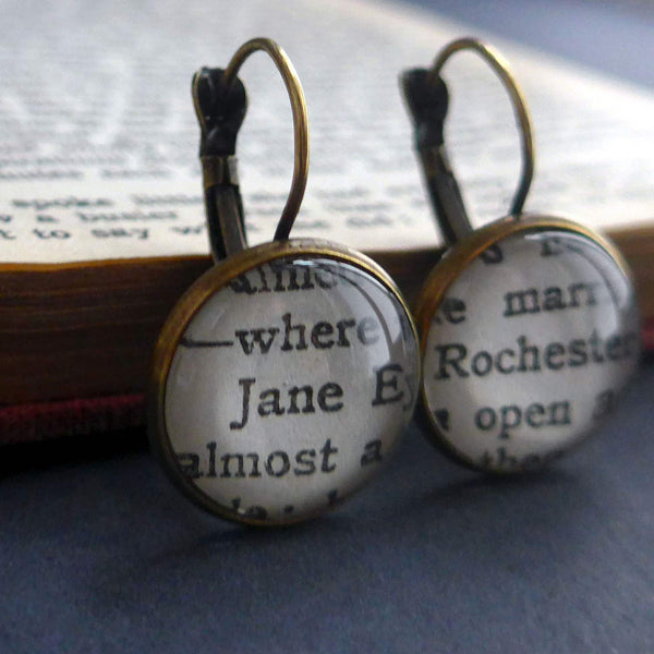 Jane Eyre Novel Earrings