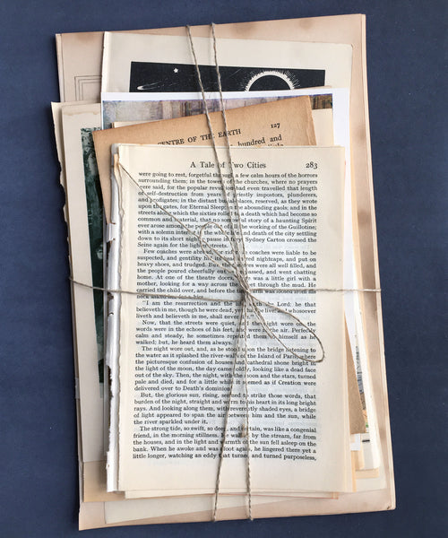Ephemera Pack - Antique and Vintage Novels and Books