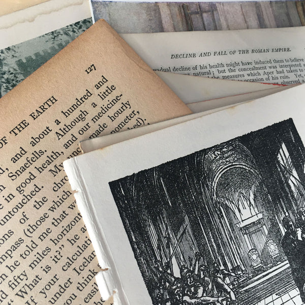 Ephemera Pack - Antique and Vintage Novels and Books