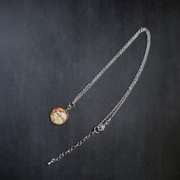 Personalised Vintage Map Pendant for Bill - Fenny Bently