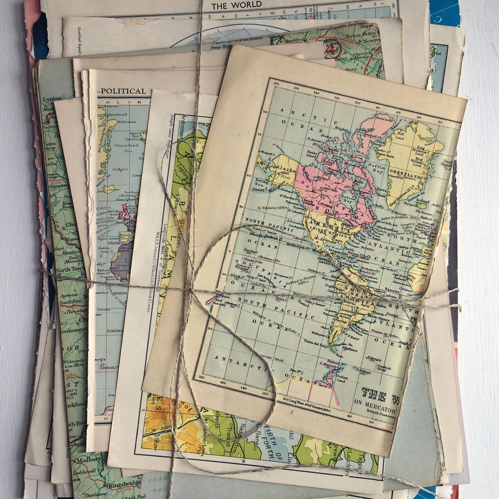 Ephemera Pack  - Vintage and Antique Maps