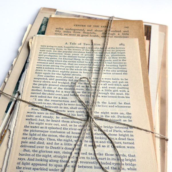 Ephemera Pack - Antique and Vintage Novels and Books