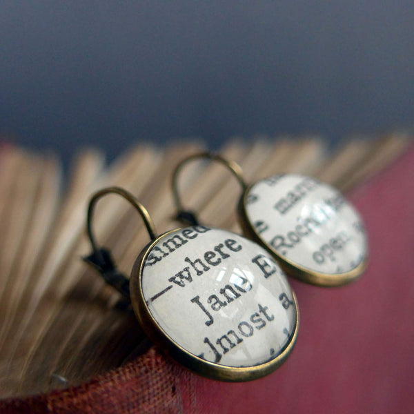 Jane Eyre Novel Earrings