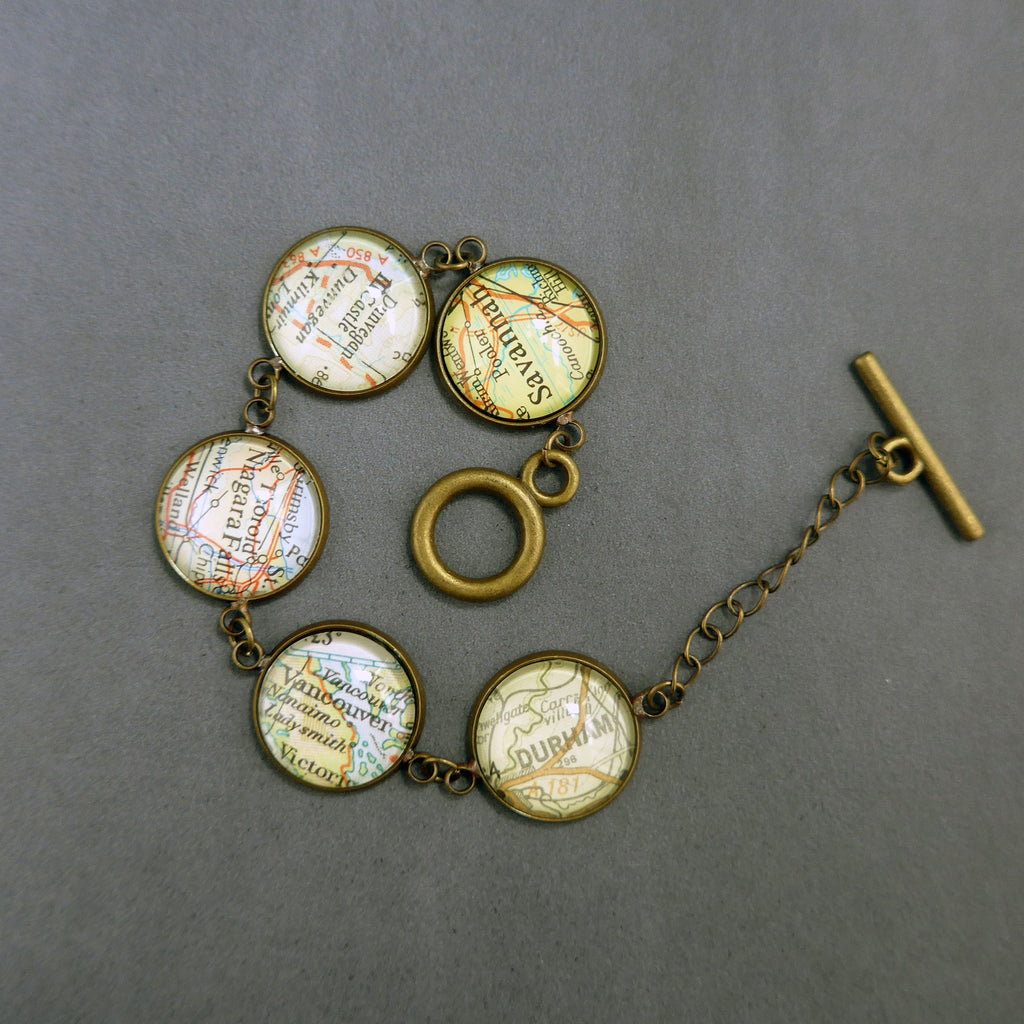 Personalised Map Bracelet