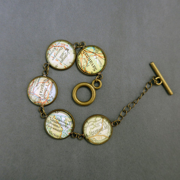Personalised Map Bracelet