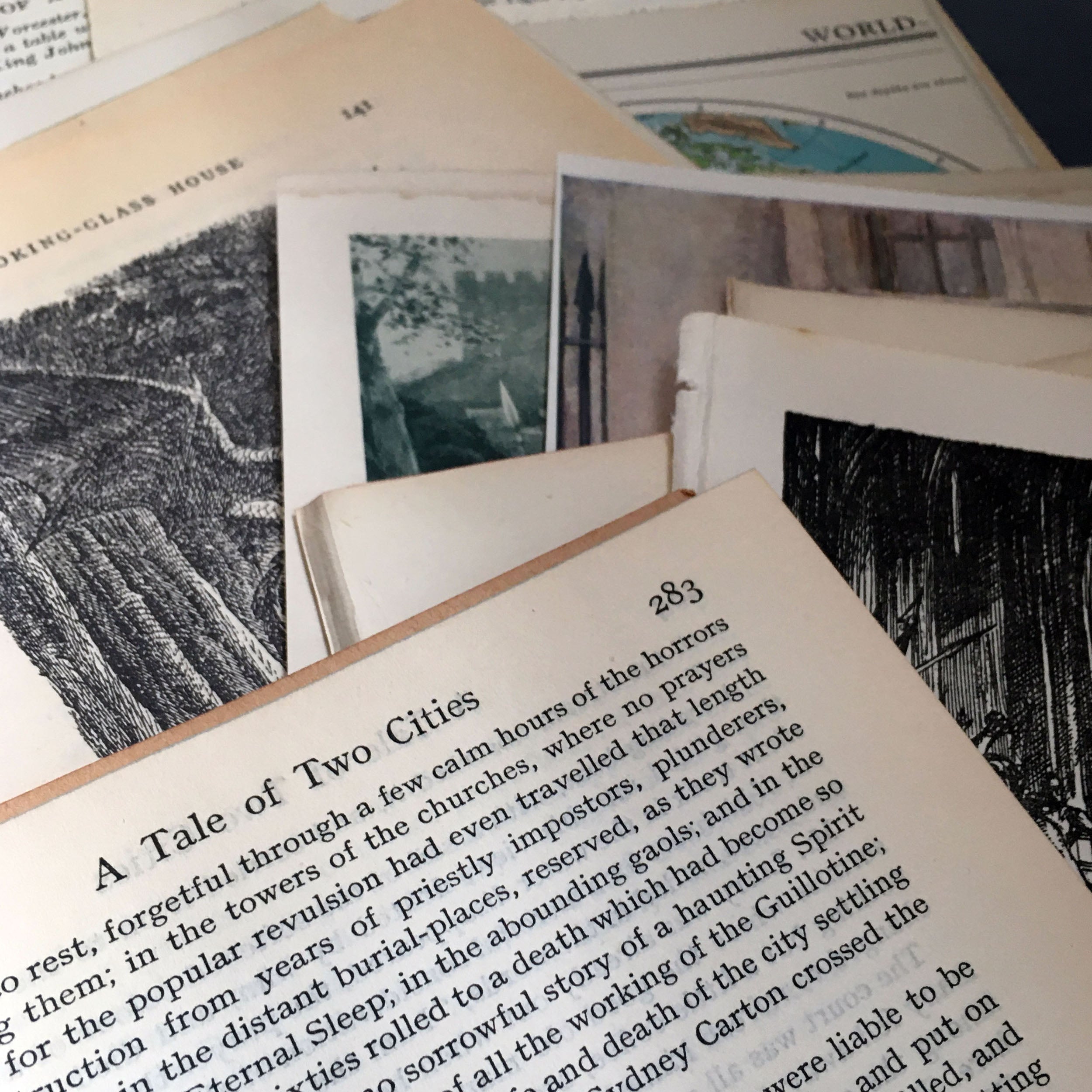 close up of paper ephemera