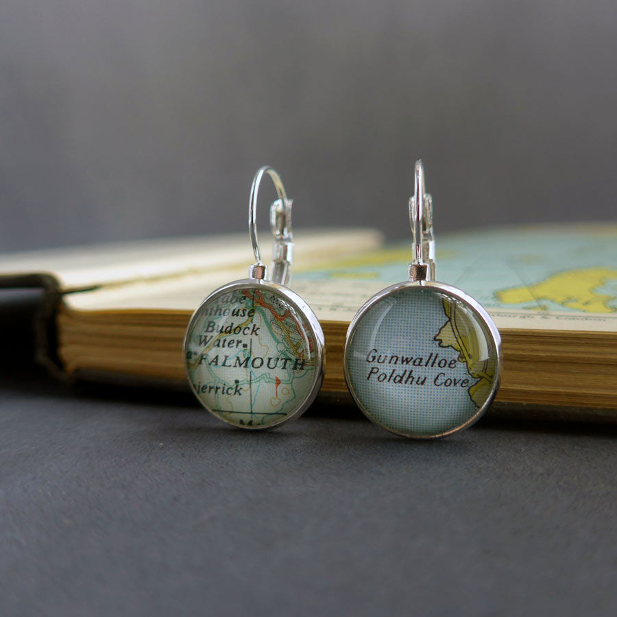 Personalised Map Earrings