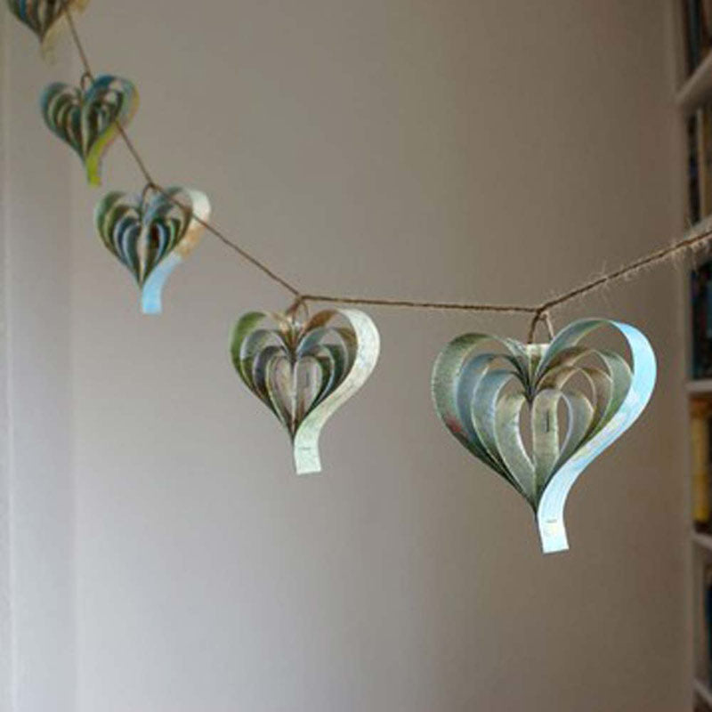 Vintage paper map hanging decoration