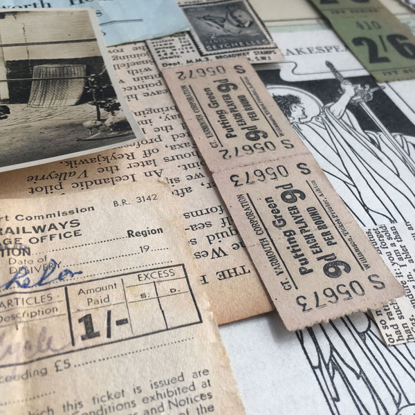 Ephemera Pack - Mixed Antique Paper and Card