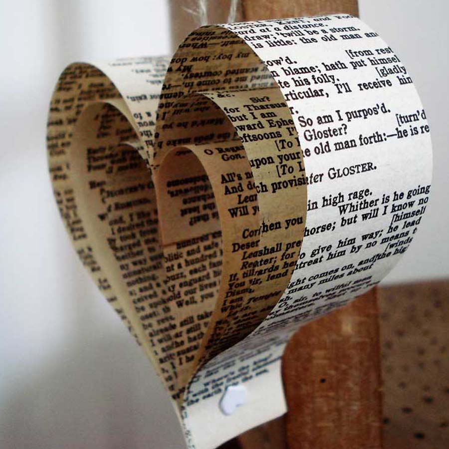 Shakespeare Wedding Decorations, Vintage Book Pew End Decor