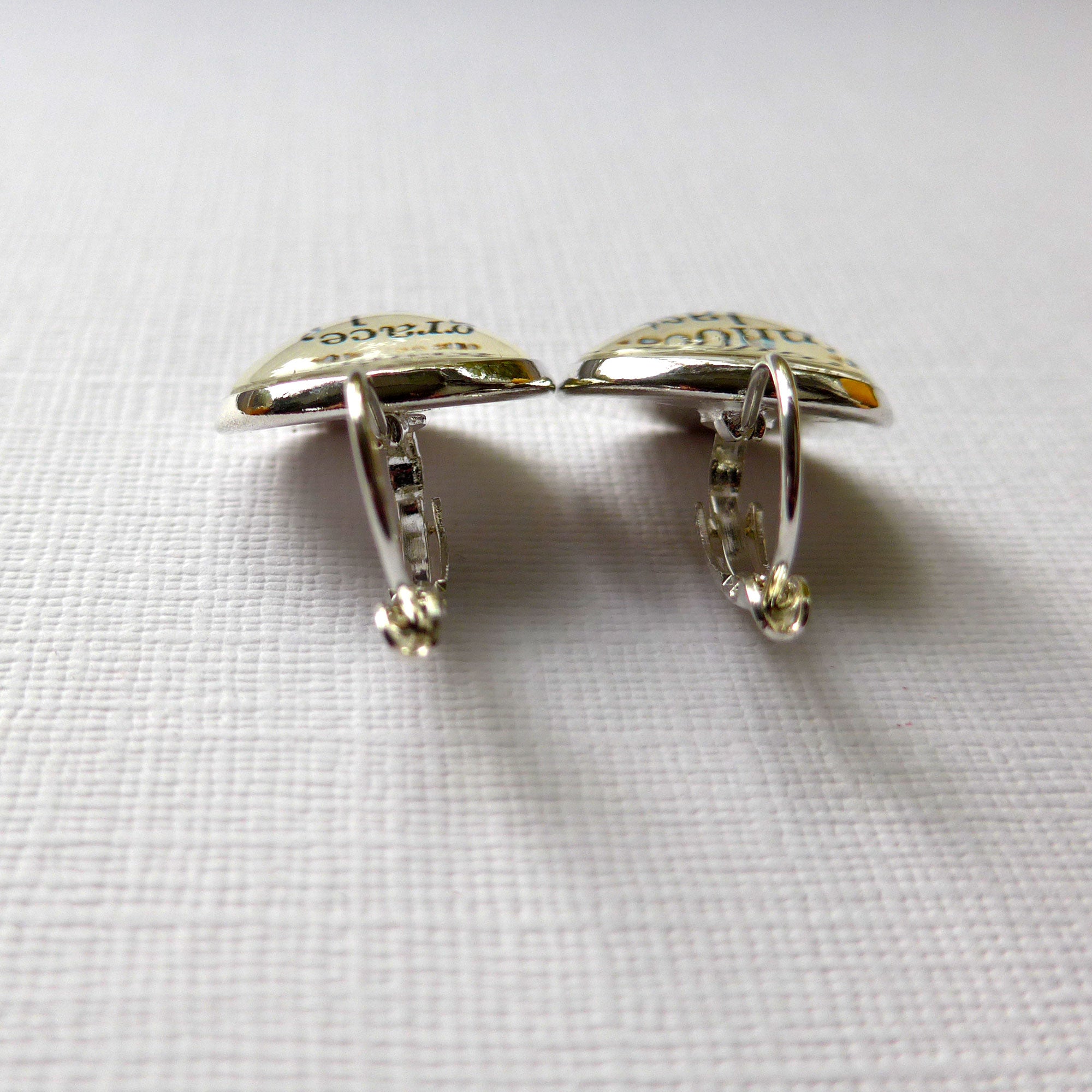 Hercule Poirot Book Paper Earrings